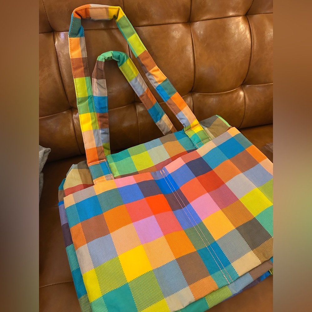 BAGGU UrbanOutfitters Madras Small Cloud Carry On SCCO NWT - Picture 3 of 4